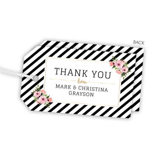 Floral Stripes Hanging Gift Tags